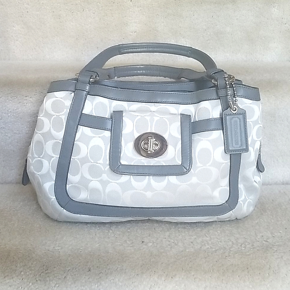 Coach Signature Deluxe Gray Tote